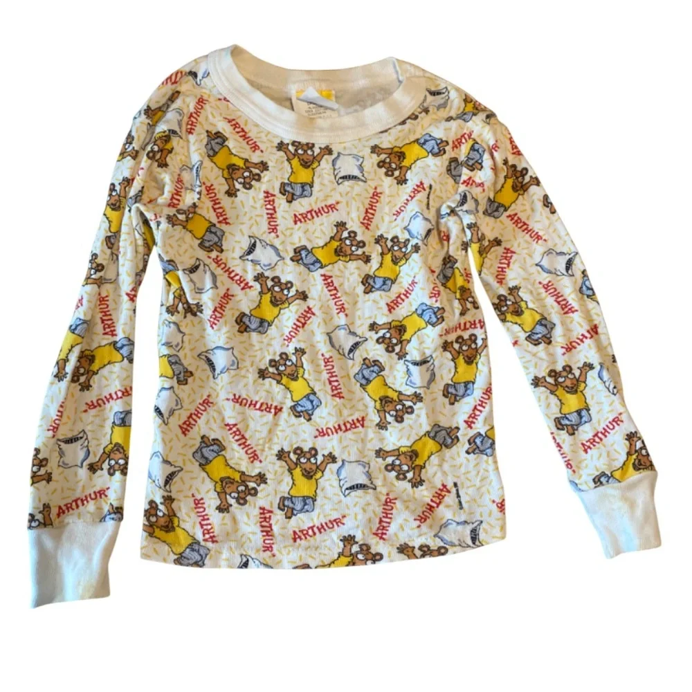 VTG Rare Arthur Aardvark Cartoon Long Eddies Childrens (2)pc. Pajamas 8 Yrs
